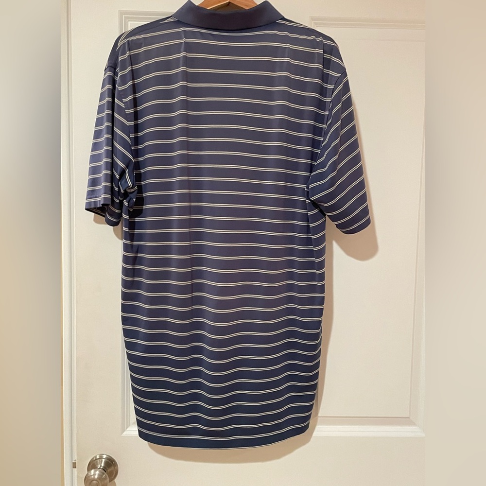 Peter Millar Navy Striped Polo Shirt - Picture 3 of 3